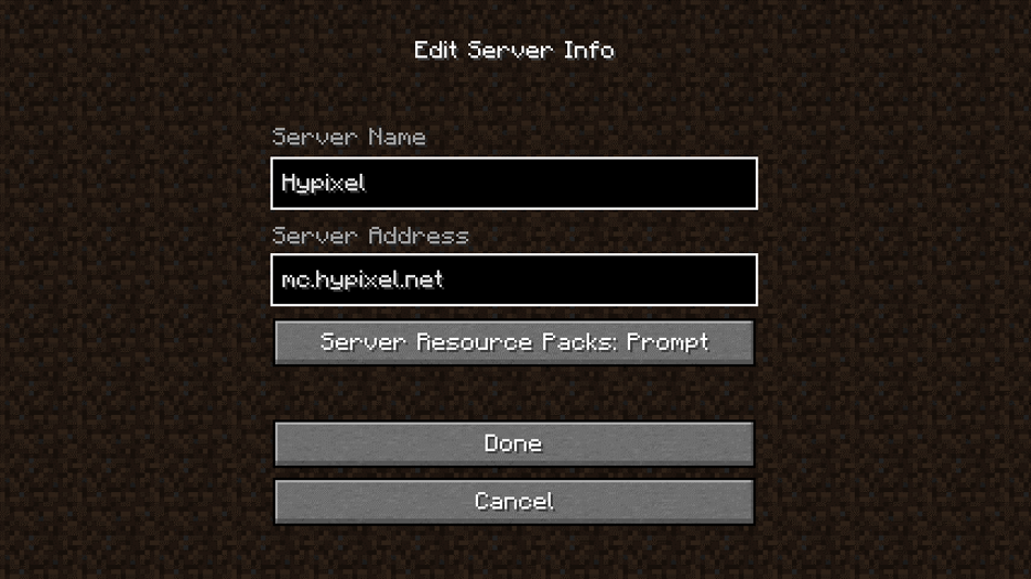 How do I connect to Minecraft Hypixel server?