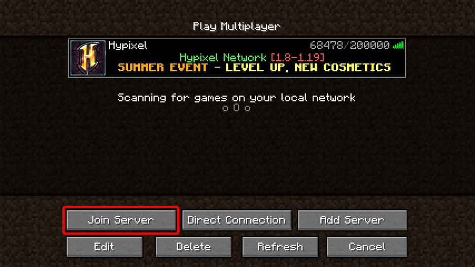 How do I connect to Minecraft Hypixel server?
